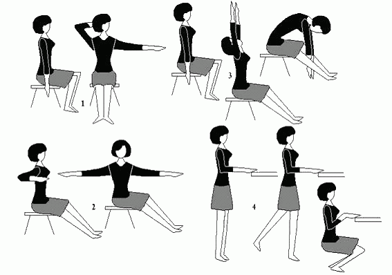 Примерный комплекс упражнений производственной гимнастики для работающих стоя